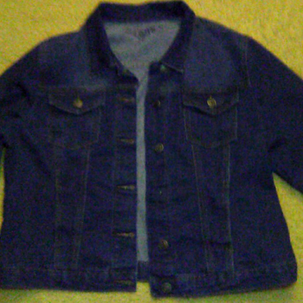 New dark blue denim jeans jacket